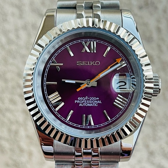 Seiko Mod Oyster Purple - Picture 4 of 10